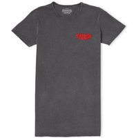 Stranger Things Logo Women's T-Shirt Dress - Black Acid Wash - L von Stranger Things