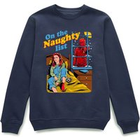 Stranger Things On The Naughty List Weihnachtspullover – Navy - L von Stranger Things