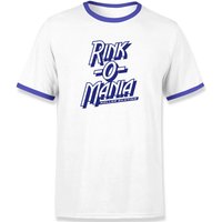 Stranger Things Rink-O-Mania Unisex Ringer T-Shirt - White/Blue - XL von Stranger Things