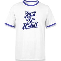 Stranger Things Rink-O-Mania Unisex Ringer T-Shirt - White/Blue - XXL von Stranger Things