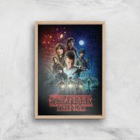 Stranger Things Season One Poster Giclee Art Print - A4 - Wooden Frame von Original Hero