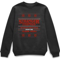 Stranger Things Seasons Greetings From The Upside Down Weihnachtspullover – Schwarz - XXL von Stranger Things
