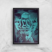 Stranger Things Test Subject Giclee Art Print - A4 - Black Frame von Stranger Things