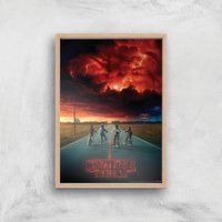 Stranger Things Welcome To Hawkins Giclee Art Print - A2 - Wooden Frame von Stranger Things