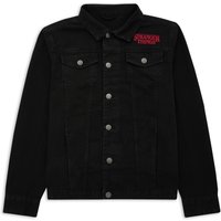 Stranger Things x Alex Hovey Vecna Illustration Embroidered Denim Jacket - Black - L von Stranger Things