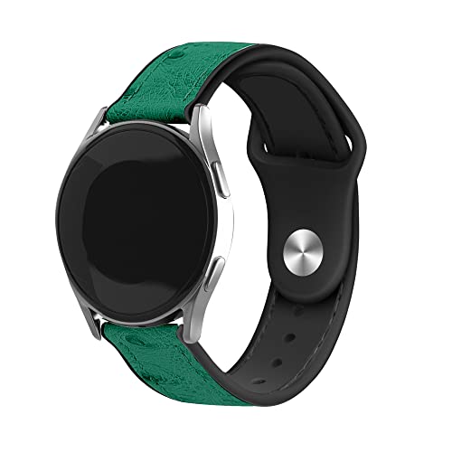 Strap-it Leder-Hybrid-Armband - grün - Passend für Xiaomi Mi Watch von Strap-it