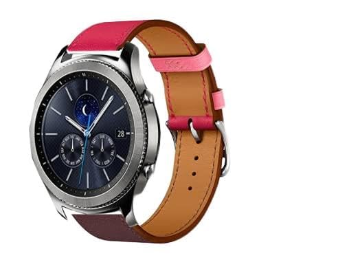 Strap-it Leder Rosa - Passend für Samsung Gear S3 - Armband für Smartwatch - Ersatzarmband von Strap-it