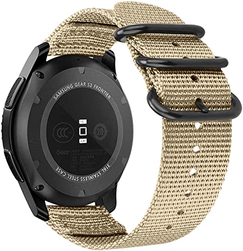 Strap-it Nylonarmband - kompatibel mit - Xiaomi Mi Watch - Armband - Khaki - fur Xiaomi Watch S1 - Xiaomi Amazfit GTR (1) 47mm von Strap-it