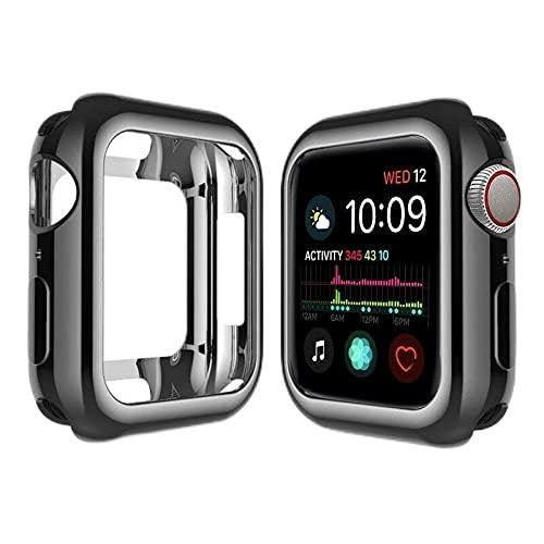 Strap-it Schutzhülle Schwarz - Passend für Apple Watch - Armband für Smartwatch - Ersatzarmband - Große: 38mm - für iWatch serie 8, SE, 7, 6, 5, 4, 3, 2, 1, einstellbar von Strap-it