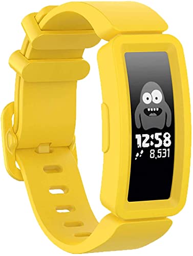 Strap-it Silikonarmband Gelb - Passend für Fitbit Ace 2 - Armband für Smartwatch - Ersatzarmband von Strap-it