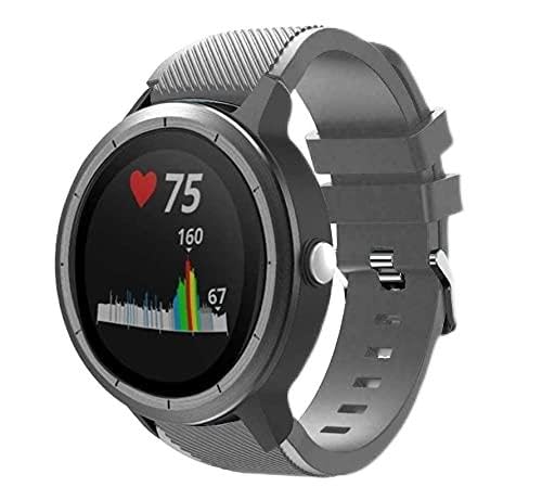 Strap-it Silikonarmband Grau - Passend für - Armband für Smartwatch - Ersatzarmband von Strap-it