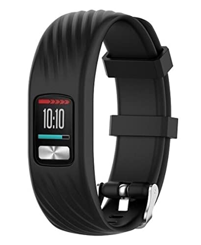 Strap-it Silikonarmband Schwarz - Passend für Garmin Vivofit 4 - Armband für Smartwatch - Ersatzarmband von Strap-it