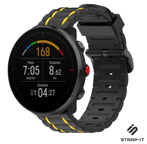 Strap-it Sport Gelb - Passend für Polar Unite & Polar Ignite - Armband für Smartwatch - Ersatzarmband von Strap-it