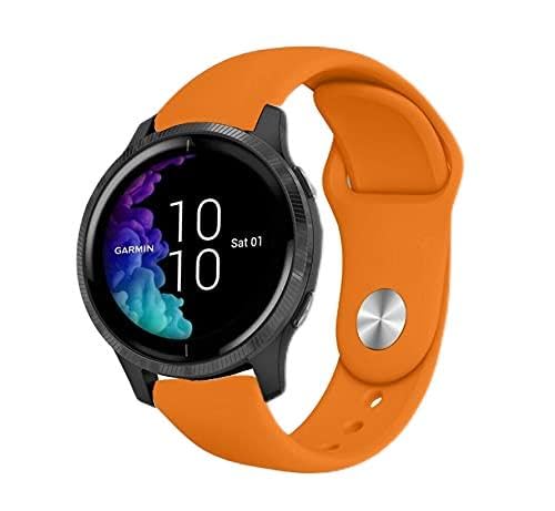 Strap-it Sportarmband Orange - Passend für Garmin Venu - Armband für Smartwatch - Ersatzarmband von Strap-it