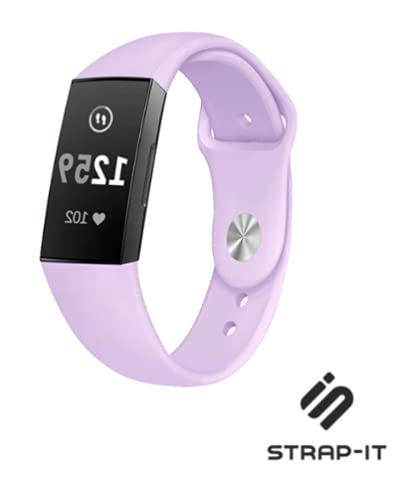 Strap-it Sportarmband Violett - Passend für Fitbit Charge 3 & Fitbit Charge 4 - Armband für Smartwatch - Ersatzarmband von Strap-it