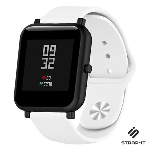 Strap-it Sportarmband Weiß - Passend für Amazfit Bip - Armband für Smartwatch - Ersatzarmband von Strap-it