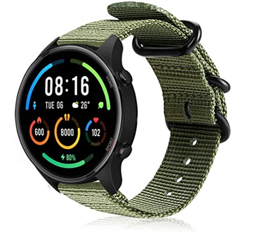 Strap-it Xiaomi Mi Watch Nylon Schnallenarmband (Grün) von Strap-it