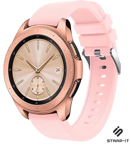 Strap-it silikon Rosa - Passend für Samsung Galaxy Watch 42mm - Armband für Smartwatch - Ersatzarmband von Strap-it