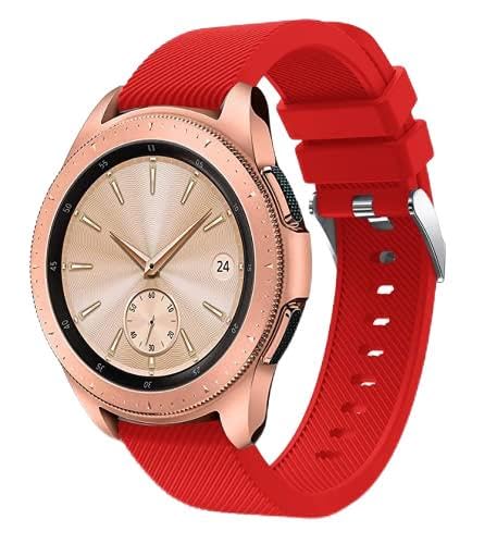 Strap-it silikon Rot - Passend für Samsung Galaxy Watch 42mm - Armband für Smartwatch - Ersatzarmband von Strap-it