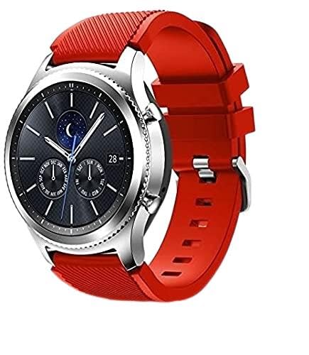 Strap-it silikon Rot - Passend für Samsung Gear S3 - Armband für Smartwatch - Ersatzarmband von Strap-it