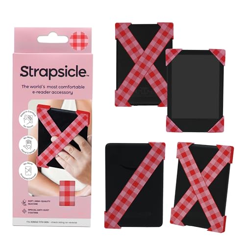Strapsicle Handschlaufen-Zubehör für Kindles & Kobos - Paperwhite 2024 & 2021, Signature Edition, Colorsoft - 2 Gurte - Leichter Griff für endlosen Lesekomfort - Groß - Gingham Strapsicle Handschlaufen-Zubehör für Kindles & Kobos - Paperwhite 2024 & 2021, Signature Edition, Colorsoft - 2 Gurte - Leichter Griff für endlosen Lesekomfort - Groß - Gingham von Strapsicle