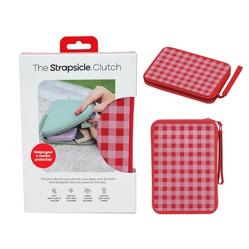 Strapsicle Silikon-Clutch für Kindle und E-Reader, Mehrzweck-Tasche für Handy, Geldbörse und Schlüssel, passend für 15,2 cm (6 Zoll) Kindles, Kobos, Nook, 17,3 cm (6 Zoll), Paperwhite, iPad mini 6 von Strapsicle