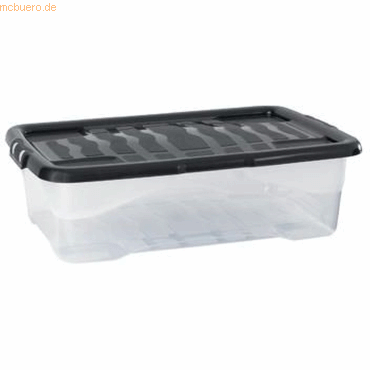 12 x strata Aufbewahrungsbox 30L XW201 glasklar von Strata