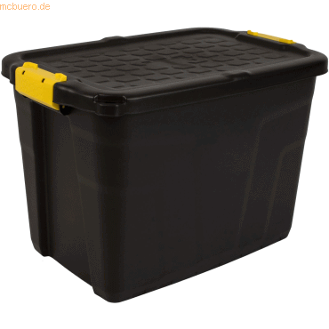 4 x strata Aufbewahrungsbox 60l HW442 schwarz / gelb 4 x strata Aufbewahrungsbox 60l HW442 schwarz / gelb von Strata