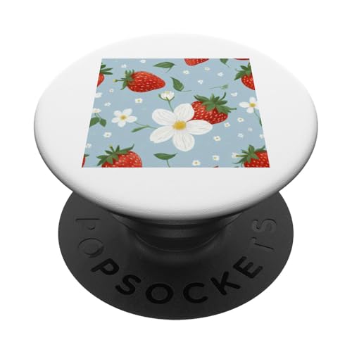 Niedliches Erdbeermuster PopSockets Klebender PopGrip Niedliches Erdbeermuster PopSockets Klebender PopGrip von Strawberry Phone Popper
