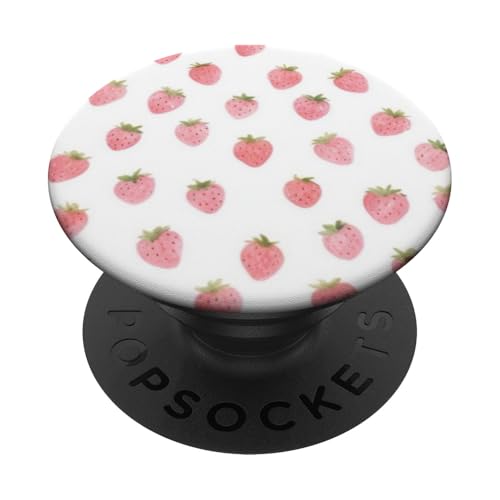 Niedliches Erdbeermuster PopSockets Klebender PopGrip Niedliches Erdbeermuster PopSockets Klebender PopGrip von Strawberry Phone Popper