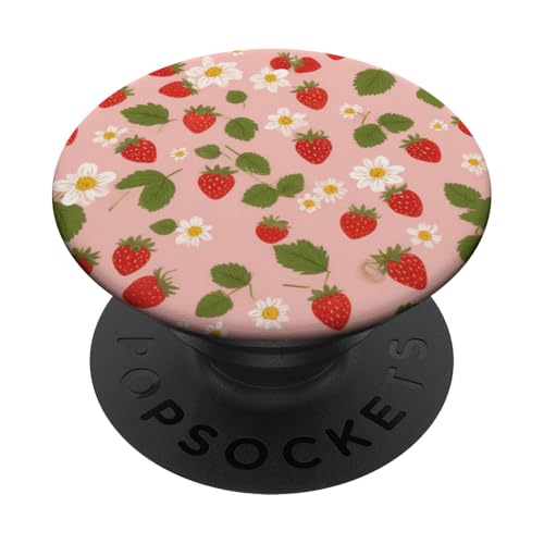 Niedliches Erdbeermuster PopSockets Klebender PopGrip Niedliches Erdbeermuster PopSockets Klebender PopGrip von Strawberry Phone Popper