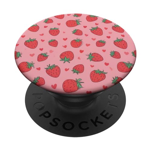 Niedliches Erdbeermuster PopSockets Klebender PopGrip Niedliches Erdbeermuster PopSockets Klebender PopGrip von Strawberry Phone Popper