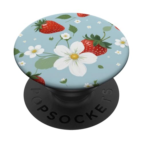 Niedliches Erdbeermuster PopSockets Klebender PopGrip Niedliches Erdbeermuster PopSockets Klebender PopGrip von Strawberry Phone Popper