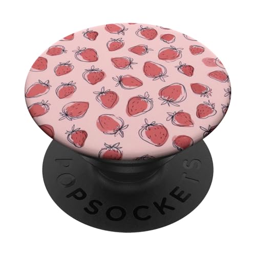 Niedliches Erdbeermuster PopSockets Klebender PopGrip Niedliches Erdbeermuster PopSockets Klebender PopGrip von Strawberry Phone Popper