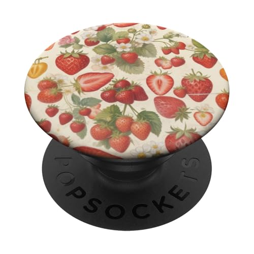 Niedliches Erdbeermuster PopSockets Klebender PopGrip Niedliches Erdbeermuster PopSockets Klebender PopGrip von Strawberry Phone Popper