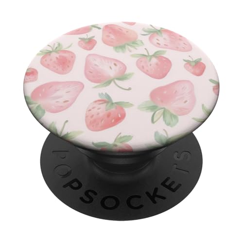 Niedliches Erdbeermuster PopSockets Klebender PopGrip Niedliches Erdbeermuster PopSockets Klebender PopGrip von Strawberry Phone Popper