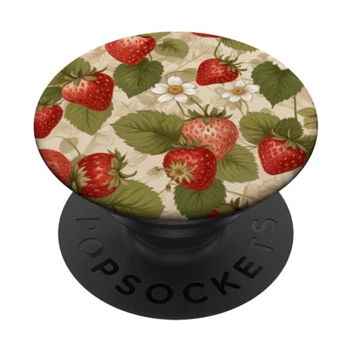 Niedliches Erdbeermuster PopSockets Klebender PopGrip Niedliches Erdbeermuster PopSockets Klebender PopGrip von Strawberry Phone Popper