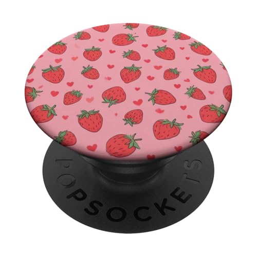 Niedliches Erdbeermuster PopSockets Klebender PopGrip Niedliches Erdbeermuster PopSockets Klebender PopGrip von Strawberry Phone Popper