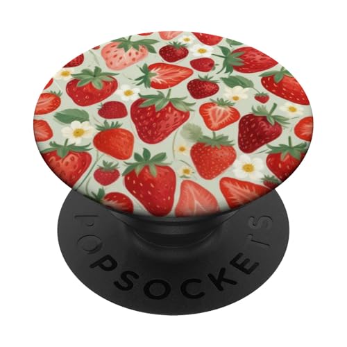 Niedliches Erdbeermuster PopSockets Klebender PopGrip Niedliches Erdbeermuster PopSockets Klebender PopGrip von Strawberry Phone Popper