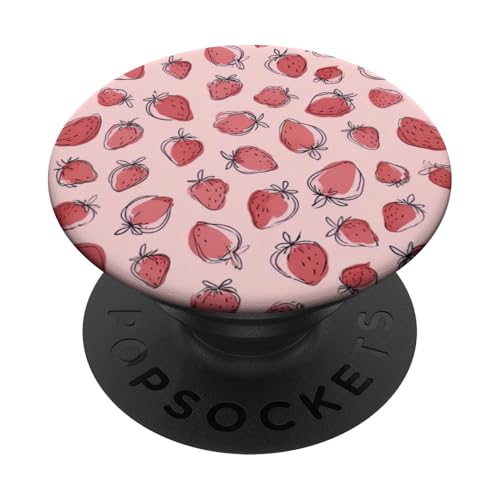 Niedliches Erdbeermuster PopSockets Klebender PopGrip Niedliches Erdbeermuster PopSockets Klebender PopGrip von Strawberry Phone Popper