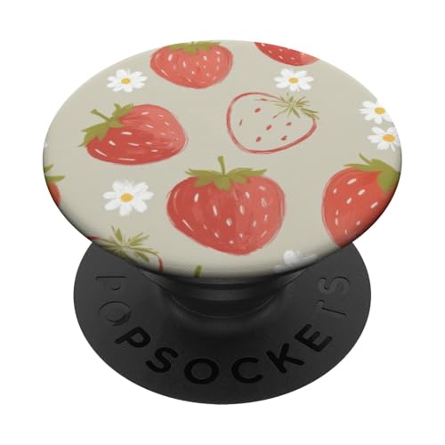 Niedliches Erdbeermuster PopSockets Klebender PopGrip Niedliches Erdbeermuster PopSockets Klebender PopGrip von Strawberry Phone Popper