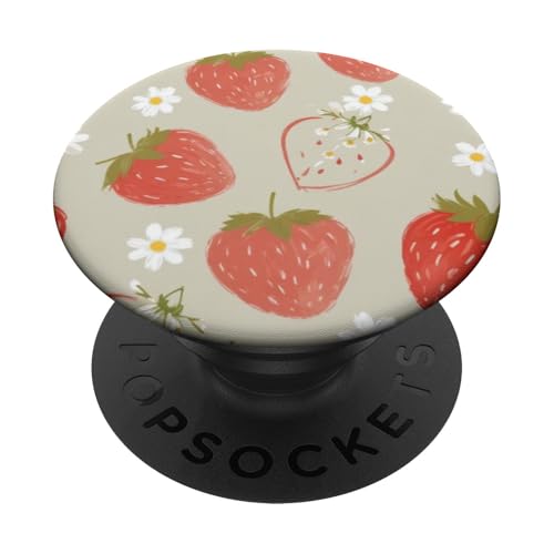 Niedliches Erdbeermuster PopSockets Klebender PopGrip Niedliches Erdbeermuster PopSockets Klebender PopGrip von Strawberry Phone Popper