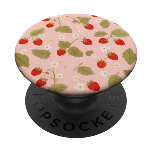 Niedliches Erdbeermuster PopSockets Klebender PopGrip Niedliches Erdbeermuster PopSockets Klebender PopGrip von Strawberry Phone Popper