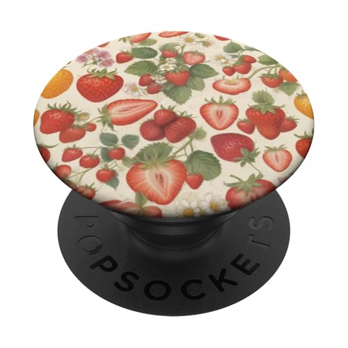 Niedliches Erdbeermuster PopSockets Klebender PopGrip Niedliches Erdbeermuster PopSockets Klebender PopGrip von Strawberry Phone Popper