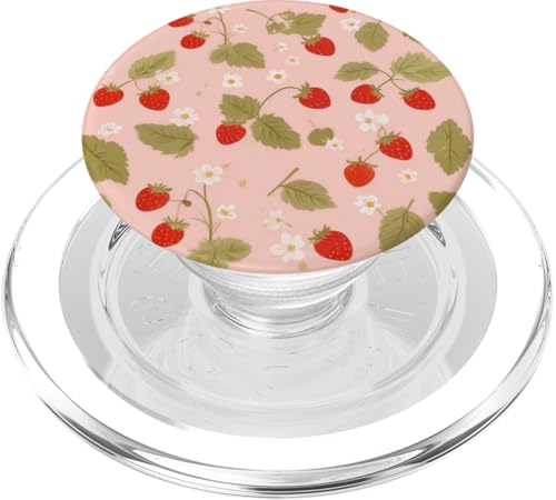 Niedliches Erdbeermuster PopSockets PopGrip für MagSafe Niedliches Erdbeermuster PopSockets PopGrip für MagSafe von Strawberry Phone Popper