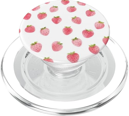 Niedliches Erdbeermuster PopSockets PopGrip für MagSafe Niedliches Erdbeermuster PopSockets PopGrip für MagSafe von Strawberry Phone Popper