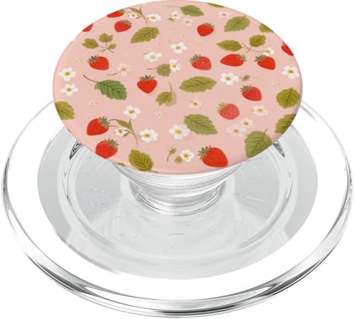 Niedliches Erdbeermuster PopSockets PopGrip für MagSafe Niedliches Erdbeermuster PopSockets PopGrip für MagSafe von Strawberry Phone Popper