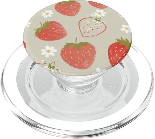 Niedliches Erdbeermuster PopSockets PopGrip für MagSafe Niedliches Erdbeermuster PopSockets PopGrip für MagSafe von Strawberry Phone Popper