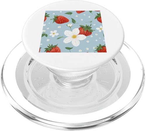 Niedliches Erdbeermuster PopSockets PopGrip für MagSafe Niedliches Erdbeermuster PopSockets PopGrip für MagSafe von Strawberry Phone Popper