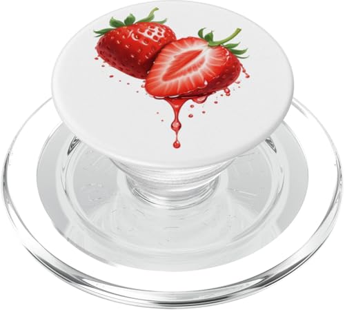 Niedliches Erdbeermuster PopSockets PopGrip für MagSafe Niedliches Erdbeermuster PopSockets PopGrip für MagSafe von Strawberry Phone Popper